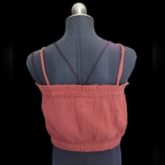 Anthropologie April Gauzy Tank Crimson Sz XL - Picture 3 of 12